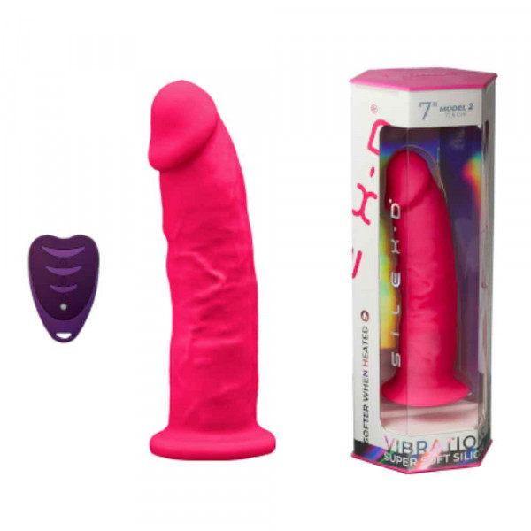 Realistic Vibrator Silexd Remote Control, 10 Vibration Modes, Silicone, USB, Pink, 17.5 cm                                                                                                            84 Multifunkciós