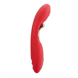 Flame G-Spot Vibrator, Super Powerful, 2 Independent Motors, 9 Vibration Modes, Silicone, USB, Red, 22.2 cm  6427885026422 Multifunkciós Multifunkciós