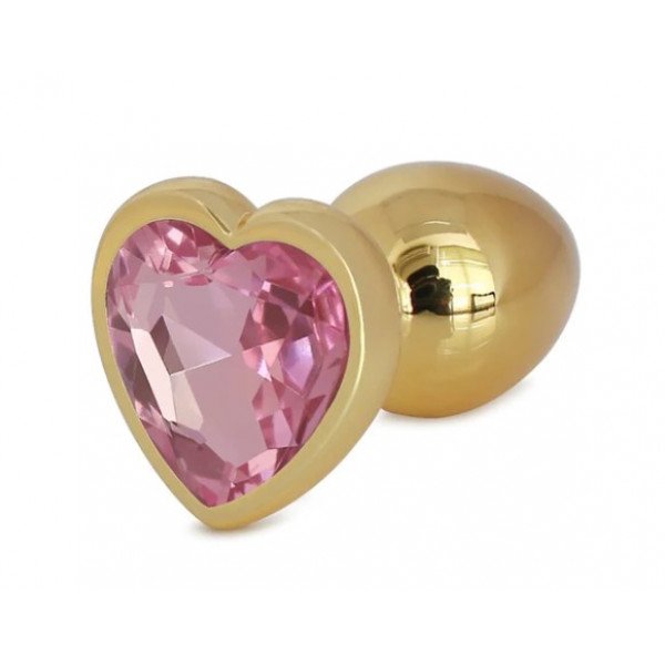 Hearty Buttplug, Medium, Gold/Light Pink 6427885016331 Anál