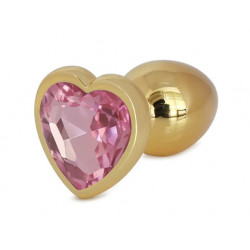 Hearty Buttplug, Medium, Gold/Light Pink 6427885016331 Anál Anál
