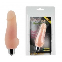 Super Mini Realistic Vibrator, TPR Life-Like, Flesh, 12 cm  6959532305852 Vibrátorok Segédeszközök