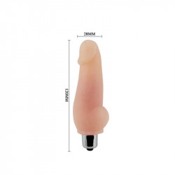 Super Mini Realistic Vibrator, TPR Life-Like, Flesh, 12 cm  6959532305852 Vibrátorok