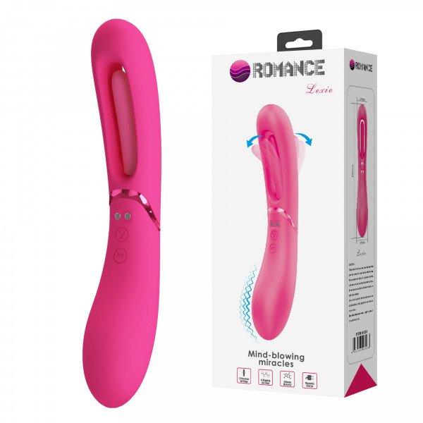 Lexie Vibrator 7 Vibration Modes, 4 Wiggling Modes, Silicone, USB Magnetic, Silicone, Pink, 20 cm 6937526503538 Multifunkciós