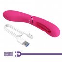 Lexie Vibrator 7 Vibration Modes, 4 Wiggling Modes, Silicone, USB Magnetic, Silicone, Pink, 20 cm 6937526503538 Multifunkciós