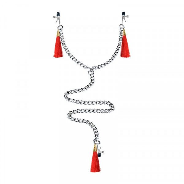 Clips Nipples-Clitoris With Red Tassels 6970260906203 Fetish