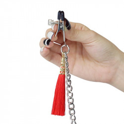 Clips Nipples-Clitoris With Red Tassels 6970260906203 Fetish
