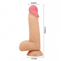 BAILE - Sliding Skin 8,1'' Flesh, Bendable Suction base TPR 6959532329735 Dildo