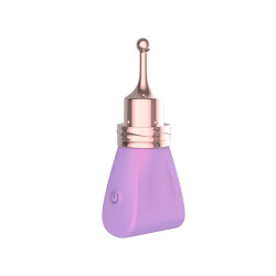 Mini Vibrator Lilac Bow with 3 Interchangeable Accessories, Silicone, ABS, USB, Lilac, 8.8 cm 6427885028723 Csiklóizgatók