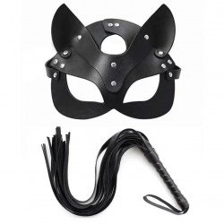 Fetish Set-Mask and Whip, Black 6427885026309 szett Fetish