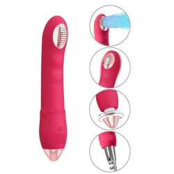 Shower Vibrator, 10 Vibration Modes, Silicone, USB, Red, 20 cm 6427885028822 Multifunkciós Multifunkciós