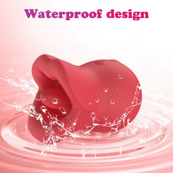 Vibrator Seductive Lips 3 in 1, Vibrating, Licking, Biting, Silicon, USB Magnetic, Rosu, 9 cm 6427885028679 Csiklóizgatók