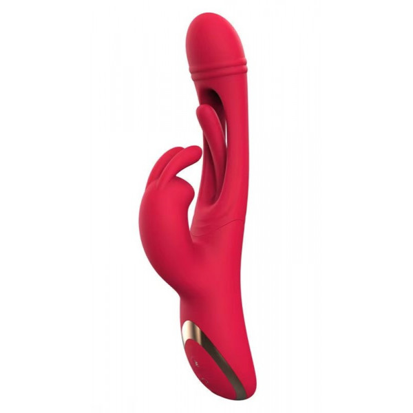 Yara Vibrator, Vibrating & Tapping, Silicone, Magnetic USB, Red, 24.1 cm 6427885005052 Multifunkciós