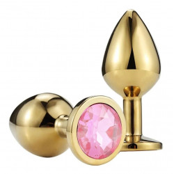 Anal Plug Metallic Buttplug, Large, Gold/Light Pink 6427885014870 Anál Anál