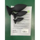 Set of 3 Anal Plugs with Suction Cup, Liquid Silicone, Black 6427885028839 Anál