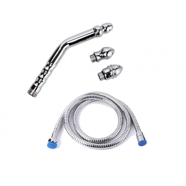 Anal Shower Set, 5 Pieces, Metal, Silver 6427885004857 Anál mosók