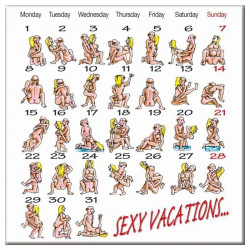 Kamasutra Calendar Magnet, 31 Sexual Positions  8412345052484 Tréfás ajándékok Tréfás ajándékok