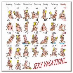 Kamasutra Calendar Magnet, 31 Sexual Positions  8412345052484 Tréfás ajándékok Tréfás ajándékok