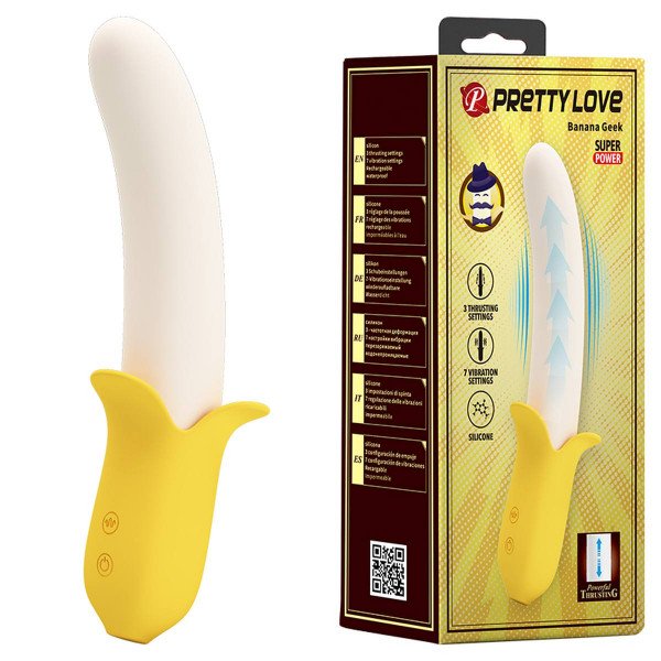 PRETTY LOVE - Banana Greek, 7 vibration functions 3 thrusting settings 6959532327205 Multifunkciós