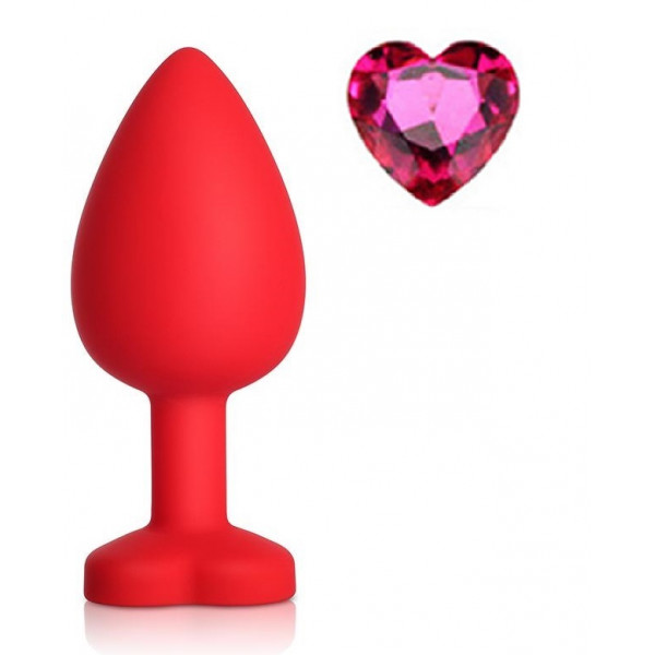 Anal Plug Brighty, Large, Silicone, Red/Pink 6427885019707 Anál