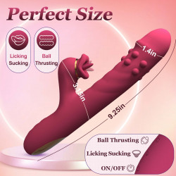 Silicone Vibrator - 7 rotating functions and 7 licking functions  6972775513228 Multifunkciós