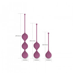 Cotoxo Belle Kegel exercise ball 3pc Violet 712383872678 Gésagolyók
