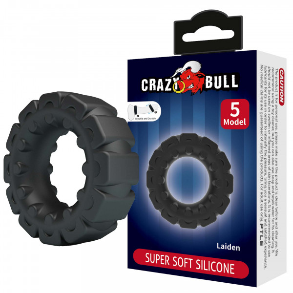 Crazy Bull Laiden Super Soft Silicone Cock Ring – Black 6959532337556 Gyűrűk