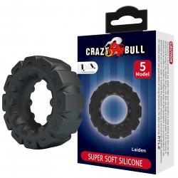 Crazy Bull Laiden Super Soft Silicone Cock Ring – Black 6959532337556 Gyűrűk Gyűrűk