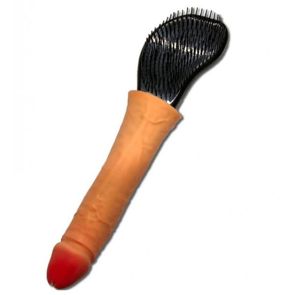 Hajkefe pénisz nyéllel 24,5cm  8412345052941 Tréfás ajándékok