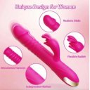 Thrusting Bunny Vibrator, 10 Vibration Modes, 3 Thrusting Modes, Silicone, USB, Pink, 23 cm  6427885028846 Multifunkciós