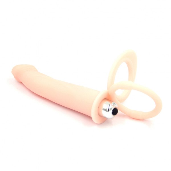 Penis Ring With Anal Stimulator 10 Vibration Modes Natural Silicone 5000128022811 Anál