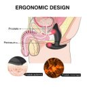 Moving Ball Prostate Anal Stimulator 10 Modes Vibration Silicon USB Black 6427885000279