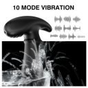 Moving Ball Prostate Anal Stimulator 10 Modes Vibration Silicon USB Black 6427885000279