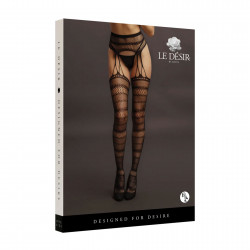 Suspender Striped Pantyhose - One Size 8714273495907 Harisnyák