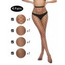 Set of 4 Fishnet Stockings, Black, S-L 6427885029492 Harisnyák