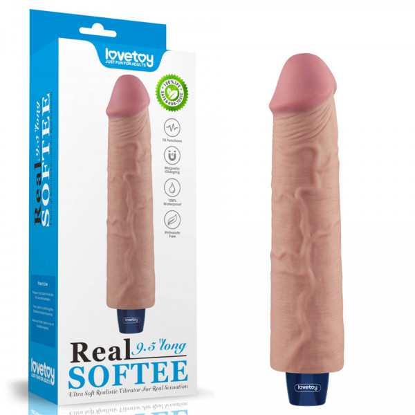 REAL SOFTEE  Rechargeable TPE Vibrating Dildo(Flesh) 6942063401407 Multifunkciós