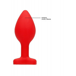 Diamond Heart Butt Plug - Regular - Red  8714273530554 Anál