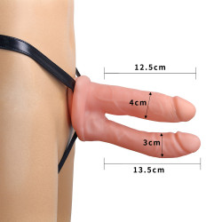 Strap-On Unisex Hollow Double Penetrator Natural 6970260905053 Kétágú