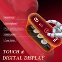 Silicone Vibrator 7 Powerful Modes - Licking, 7 ThrustingHeating, Red 5906233082347 Multifunkciós