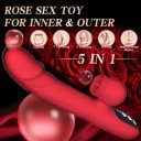 Silicone Vibrator 7 Powerful Modes - Licking, 7 ThrustingHeating, Red 5906233082347 Multifunkciós
