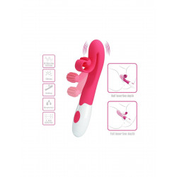 Rabbit Snail Tatianna, 10 Vibration Modes, Silicone, Pink, 20 cm 6937526503514 Multifunkciós