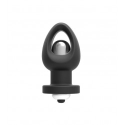 Anal Plug with Removable Vibrator Bullet, Silicone and ABS, Black, 6.7 cm  6427885026477 Anál Anál