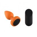 Orion Anal Plug, 7 Vibration Modes, 4 Speeds, Silicone, USB, Remote Control, Orange/Black, 9.4 cm 6427885001849 Anál