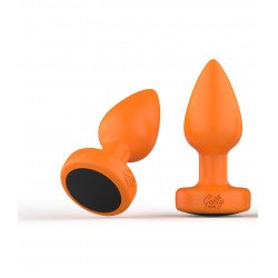 Orion Anal Plug, 7 Vibration Modes, 4 Speeds, Silicone, USB, Remote Control, Orange/Black, 9.4 cm 6427885001849 Anál Anál