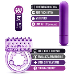 Bullet Ring Vibrator Blush Purple 853858007444 Gyűrűk