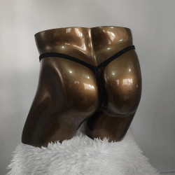 Men Thong Panties, Black, S-L 6427885031624 Férfi fehérnemű