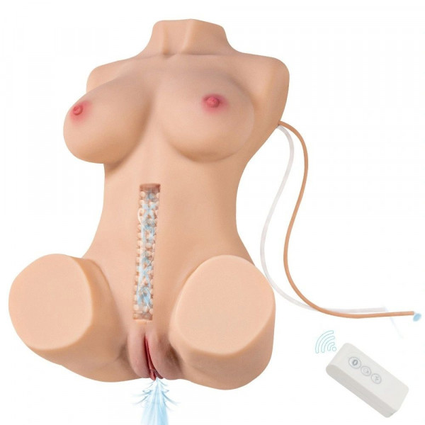 Merida Jacey Double Masturbator, Remote Control, Suction & Vibration, 2 Penetration Channels, Superskin, USB Magnetic, Natural, 7 kg 6975052677675 Művaginák