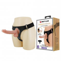 PRETTY LOVE - HARNESS BRIEFS- Kevin, Universal Strap-On, 7.2'' Dildo  6959532334180 Felcsatolható Felcsatolható