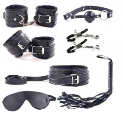 Obey Me! 7 Piece BDSM Kit, Black, Guilty Toys 6427885033048 szett Fetish