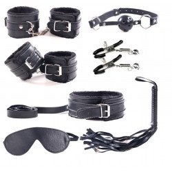 Obey Me! 7 Piece BDSM Kit, Black, Guilty Toys 6427885033048 szett Fetish