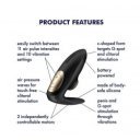 Pro 4 Couples, 11 Suction Modes, 12 Vibration Modes, Silicone, Battery Charging, Silicone, Black, 8.5 cm 4061504084022 Multifunkciós
